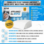 24 Large Wipes Home Appliance Surface Cleaner Wipes Heavy Duty Wipe for Cleaning