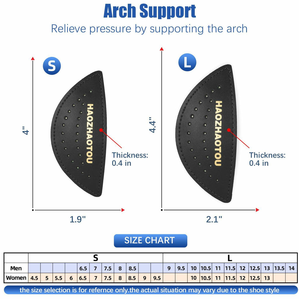 1 Pair Arch Support Inserts for Flat Feet - Unisex Self - Adhesive Latex Arch