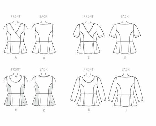 McCall's Patterns M7205 Women's Tops Sewing Template, KK (26W-28W-30W-32W)
