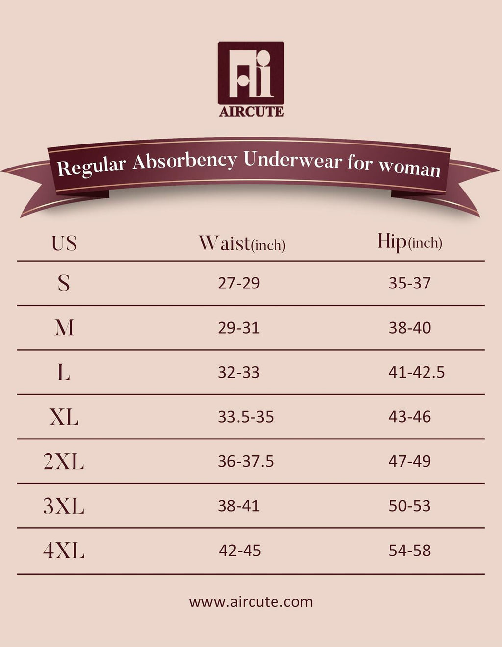 5 Pack Medium AIRCUTE Washable Adult Urine Incontinence Underwear for Women Leak