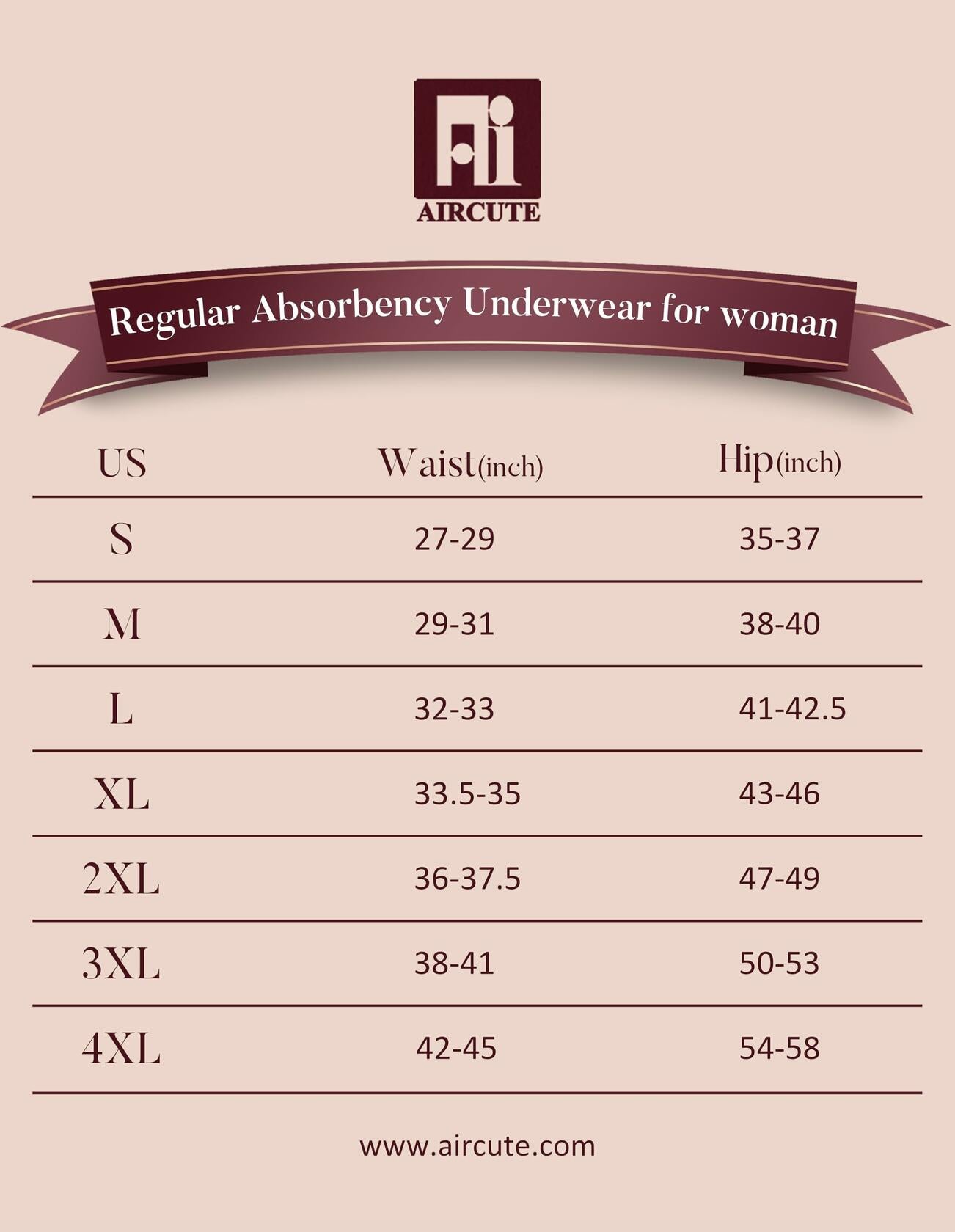 5 Pack Medium AIRCUTE Washable Adult Urine Incontinence Underwear for Women Leak