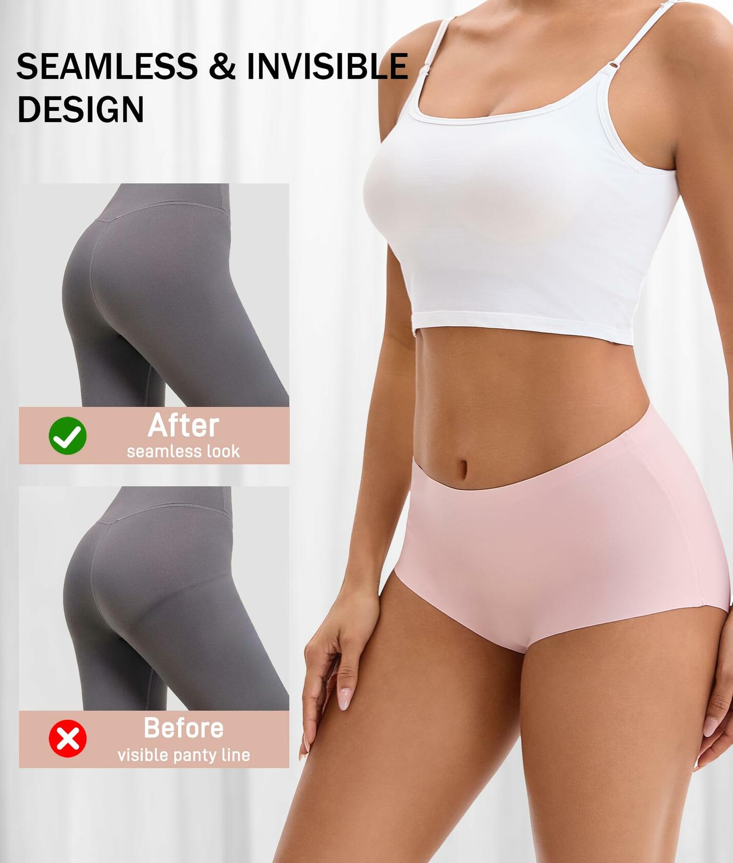 3 Pack Medium SUNCHIRI Incontinence Underwear for Women, Seamless High Waisted