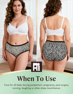 5 Pack Medium AIRCUTE Washable Adult Urine Incontinence Underwear for Women Leak