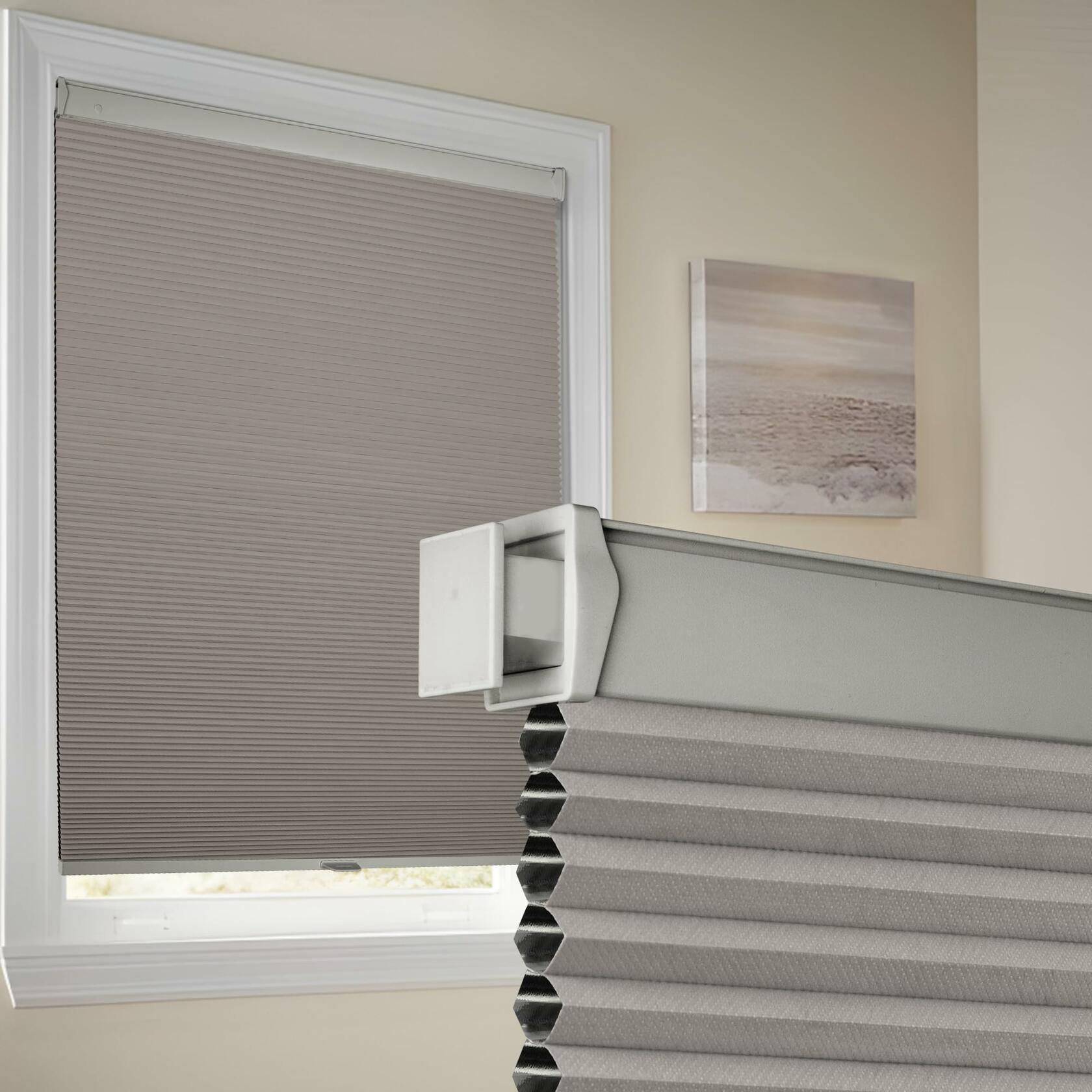 Homedemo 35'' W x 38'' H No Drill No Tools Blackout Cellular Shades Cordless,