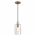 Westinghouse 6371400, Antique Brass Finish with Clear Textured Glass Carmen