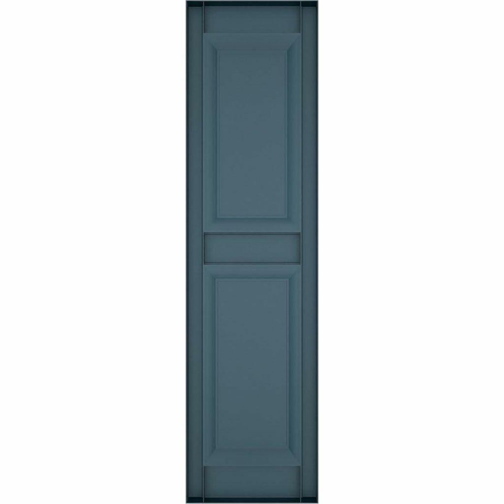 Ekena Millwork Lifetime Vinyl Standard Two Equal Panel Vinyls 12"W x 31"H Raised