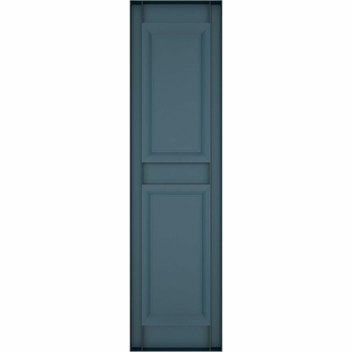 Ekena Millwork Lifetime Vinyl Standard Two Equal Panel Vinyls 12"W x 31"H Raised