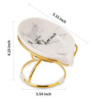 Dobbyby Leaf-Shaped Ceramic Soap Dish with Drain, Holder, Saver, Tray, Bar Soap