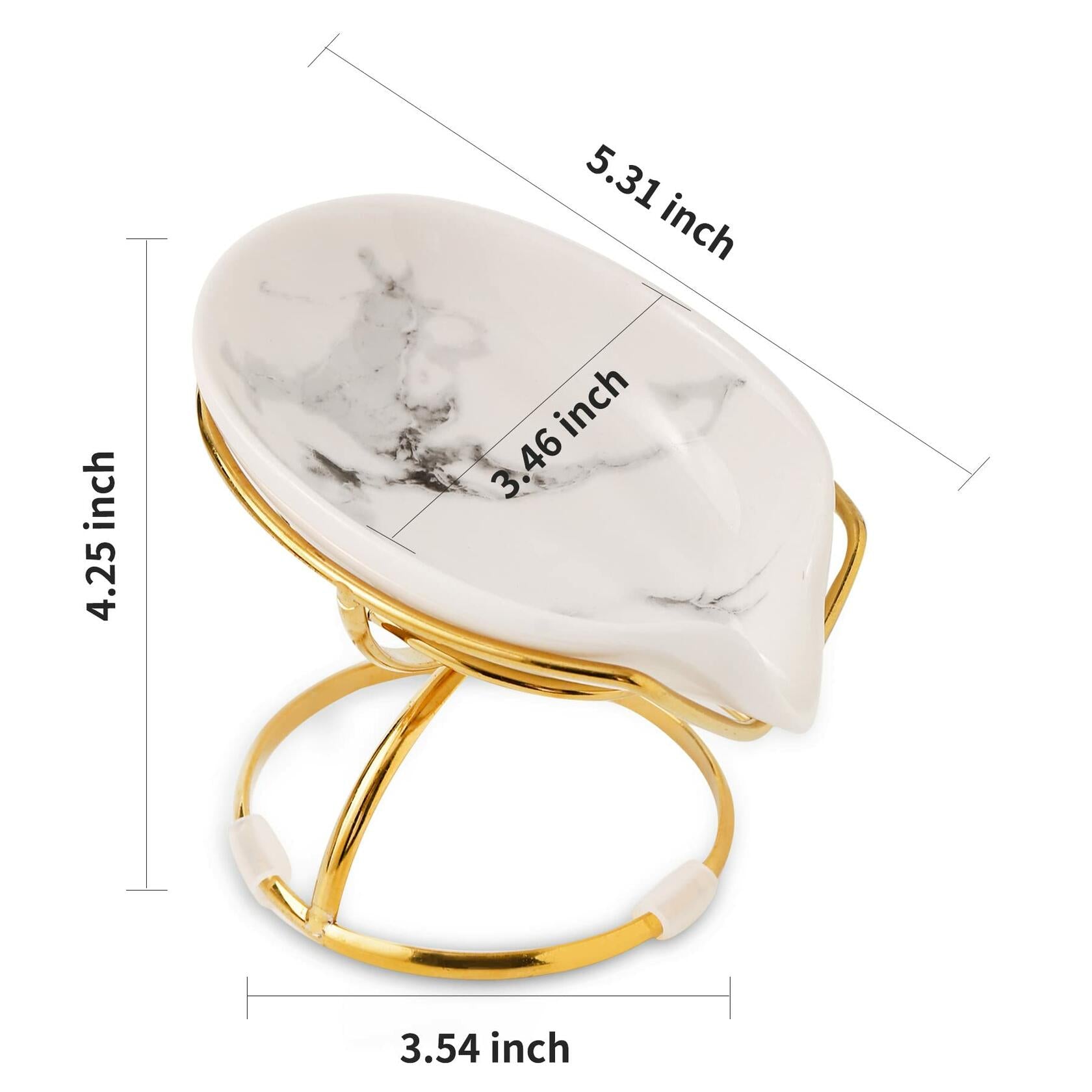Dobbyby Leaf-Shaped Ceramic Soap Dish with Drain, Holder, Saver, Tray, Bar Soap