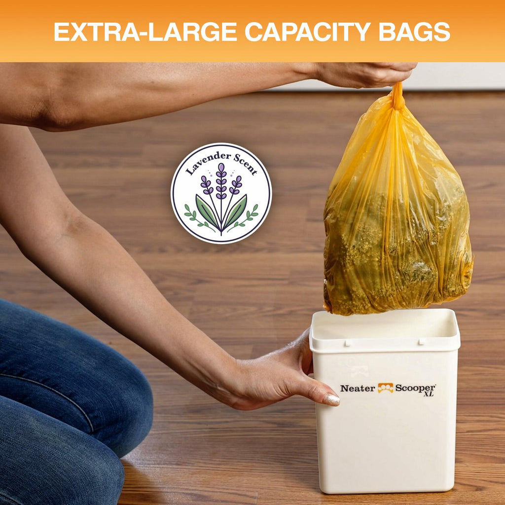 12 Rolls, 180 Count Neater Pets Neater Scooper Bags XL Size Extra-Capacity Waste