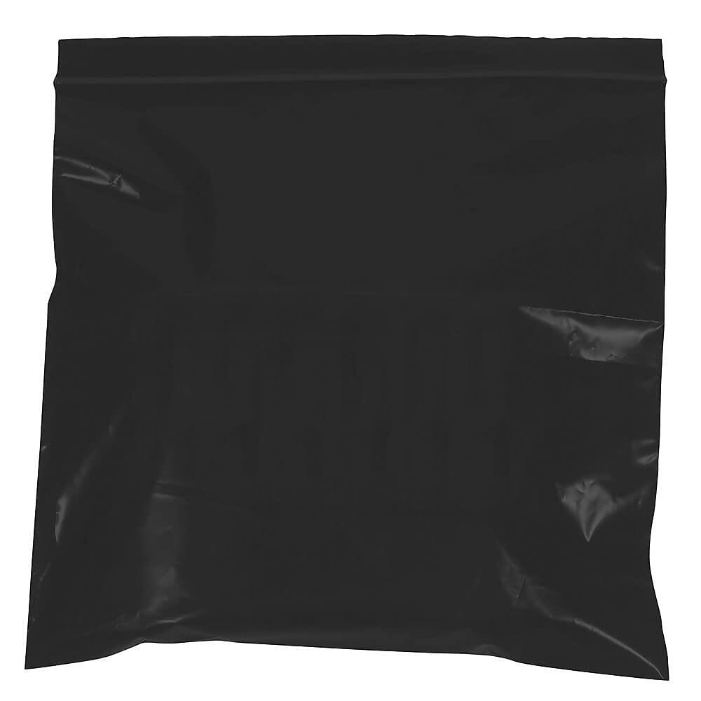 Case of 1000 8" x 5" 2 Mil Aviditi PB3585BK Polyethylene Reclosable Bags