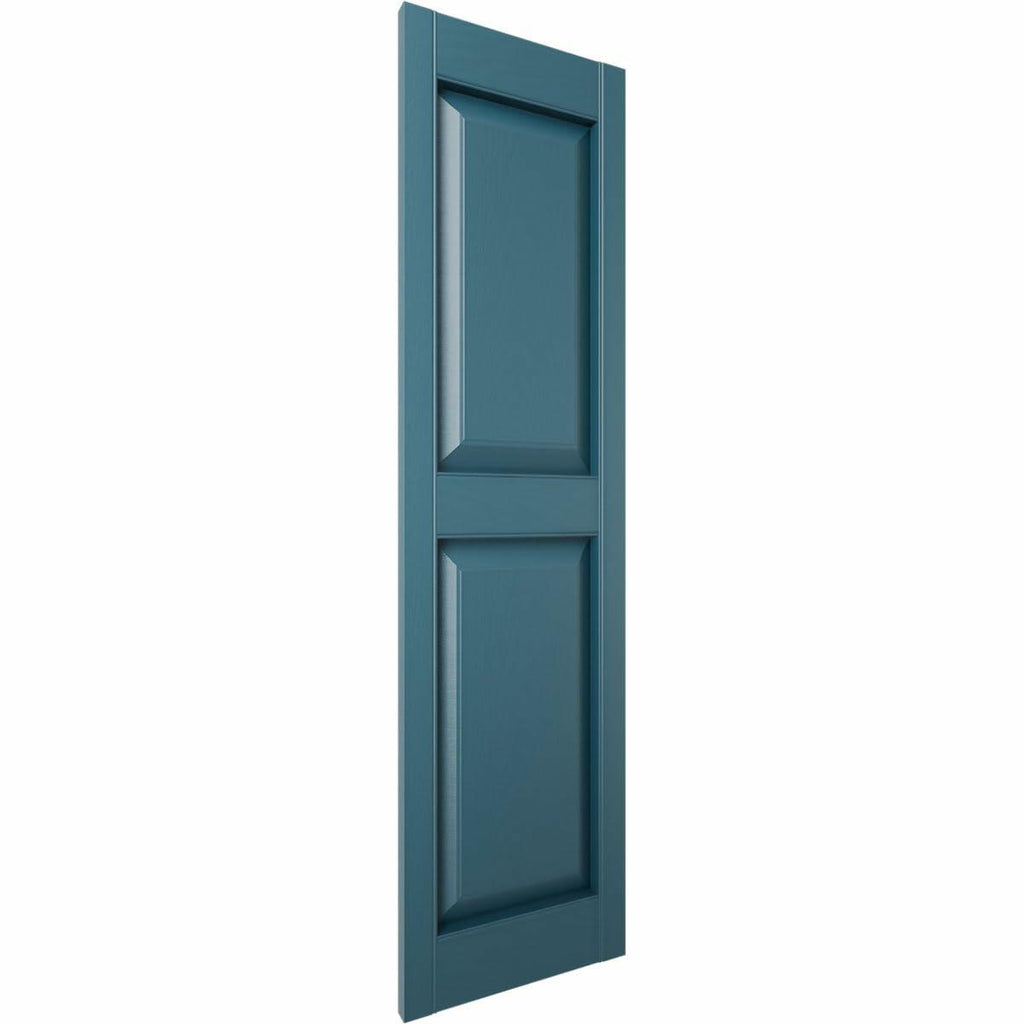 Ekena Millwork Lifetime Vinyl Standard Two Equal Panel Vinyls 12"W x 31"H Raised