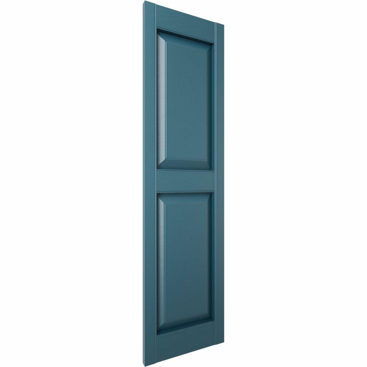 Ekena Millwork Lifetime Vinyl Standard Two Equal Panel Vinyls 12"W x 31"H Raised