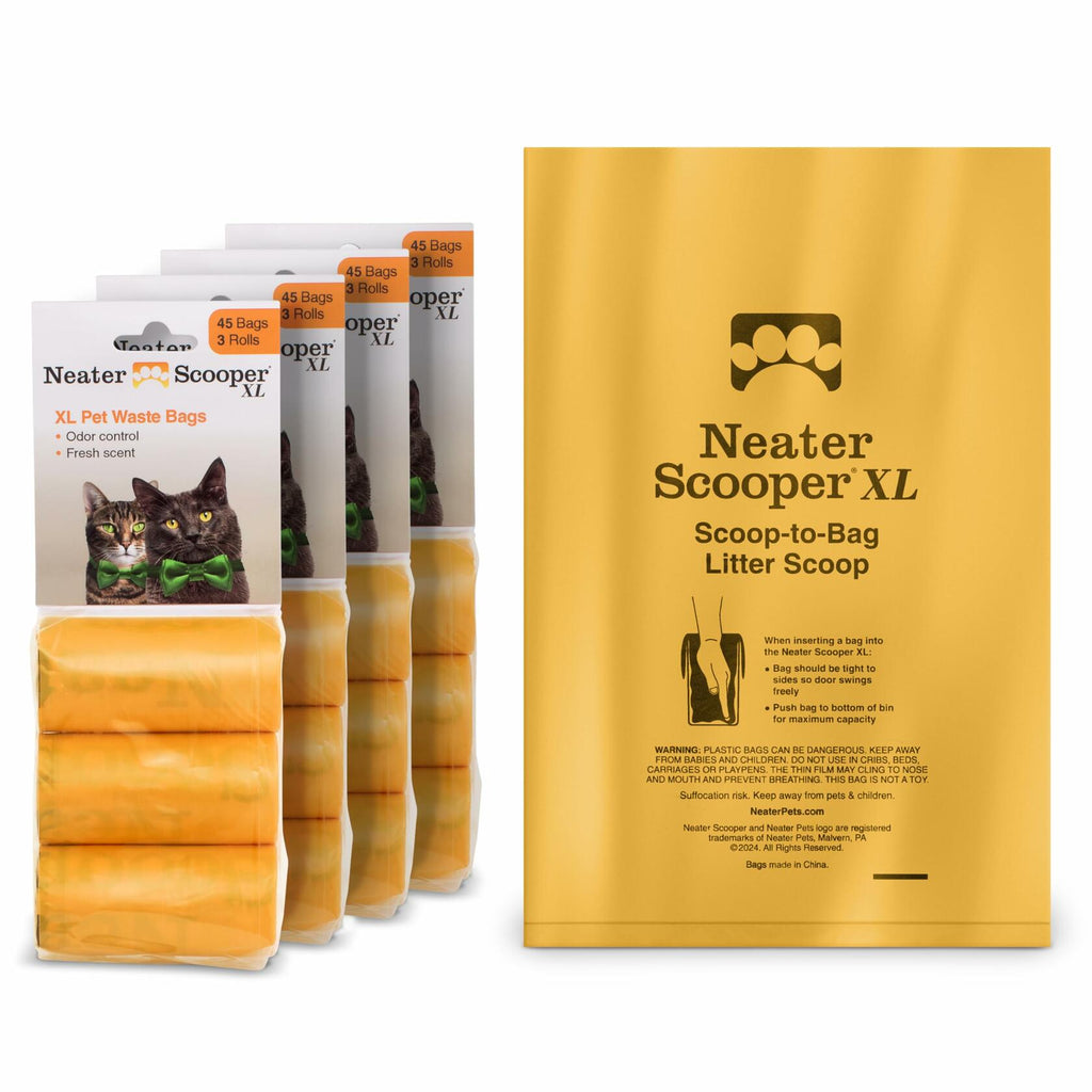 12 Rolls, 180 Count Neater Pets Neater Scooper Bags XL Size Extra-Capacity Waste