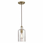 Westinghouse 6371400, Antique Brass Finish with Clear Textured Glass Carmen
