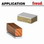 Freud 44-102: 1/2" (dia.) Bearing Flush Trim Bit with 1/4" shank, 1/2" carbide