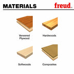 Freud 44-102: 1/2" (dia.) Bearing Flush Trim Bit with 1/4" shank, 1/2" carbide