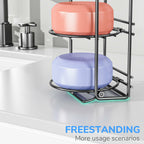 White 3-Tier Shower Soap Shampoo Bar Holder, Self Adhesive&Freestanding Draining