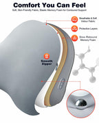 JZBRAIN Shiatsu Back and Neck Massager with Heat – Deep Kneading Massage Pillow