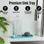 Zulay Kitchen (9x3.5) Silicone Sponge Holder for Kitchen Sink - Flexible