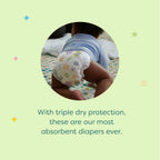 64 Count Babyganics Diapers, Size NB (18-14 lbs) Ultra Absorbent, Unscented,