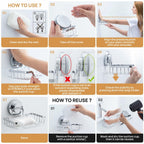 LEVERLOC Soap Dish, Soap Bar Holder for Shower Suction Cup Wall Mounted,