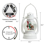 Eldnacele Christmas Snow Globe Lantern Spinning Water Glittering Santa Claus