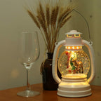Eldnacele Christmas Snow Globe Lantern Spinning Water Glittering Santa Claus