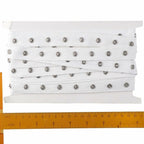 hobbyhub 3 Yards White Sewing Snap Button Tape Trim, 0.8 Inch Wide Soft Cloth
