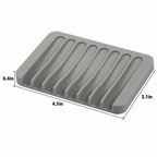 3PCS Self Draining Soap Holder, Premium Silicone Soap Dish, Soap Saver for