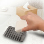 3PCS Self Draining Soap Holder, Premium Silicone Soap Dish, Soap Saver for