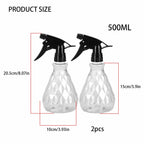 wugongshan 2 Pcs Spray Bottles, 500 ml/17 oz Empty Water Spray Bottles, Plastic