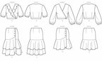 McCall's M7984AX5 Women's Matching V-Neck Crop Top and Pleated Skirt Sewing