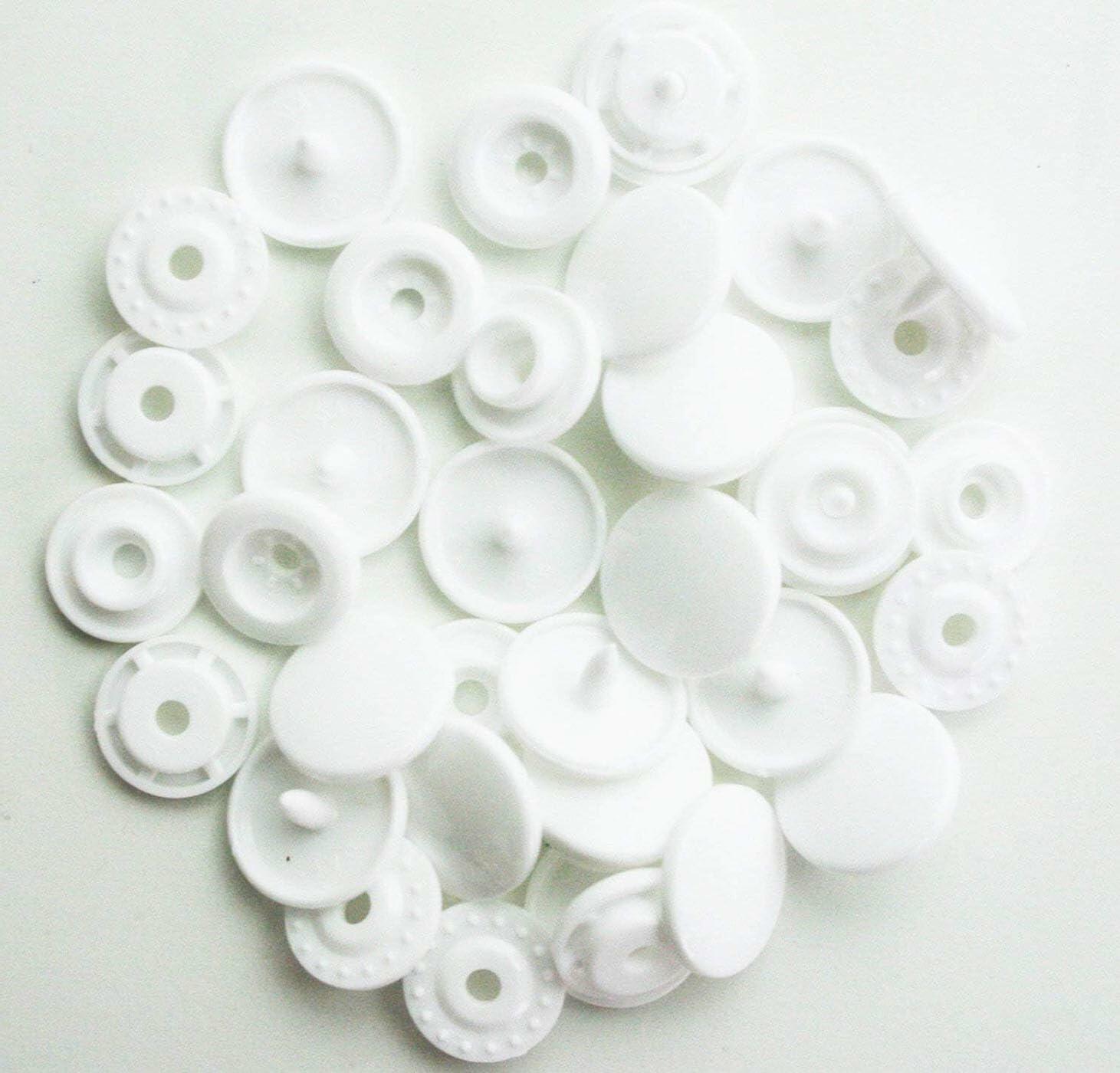 200 Sets T5 Resin Plastic Snaps, BetterJonny Size 20 Glossy Round Resin Plastic