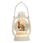 Eldnacele Christmas Snow Globe Lantern Spinning Water Glittering Santa Claus