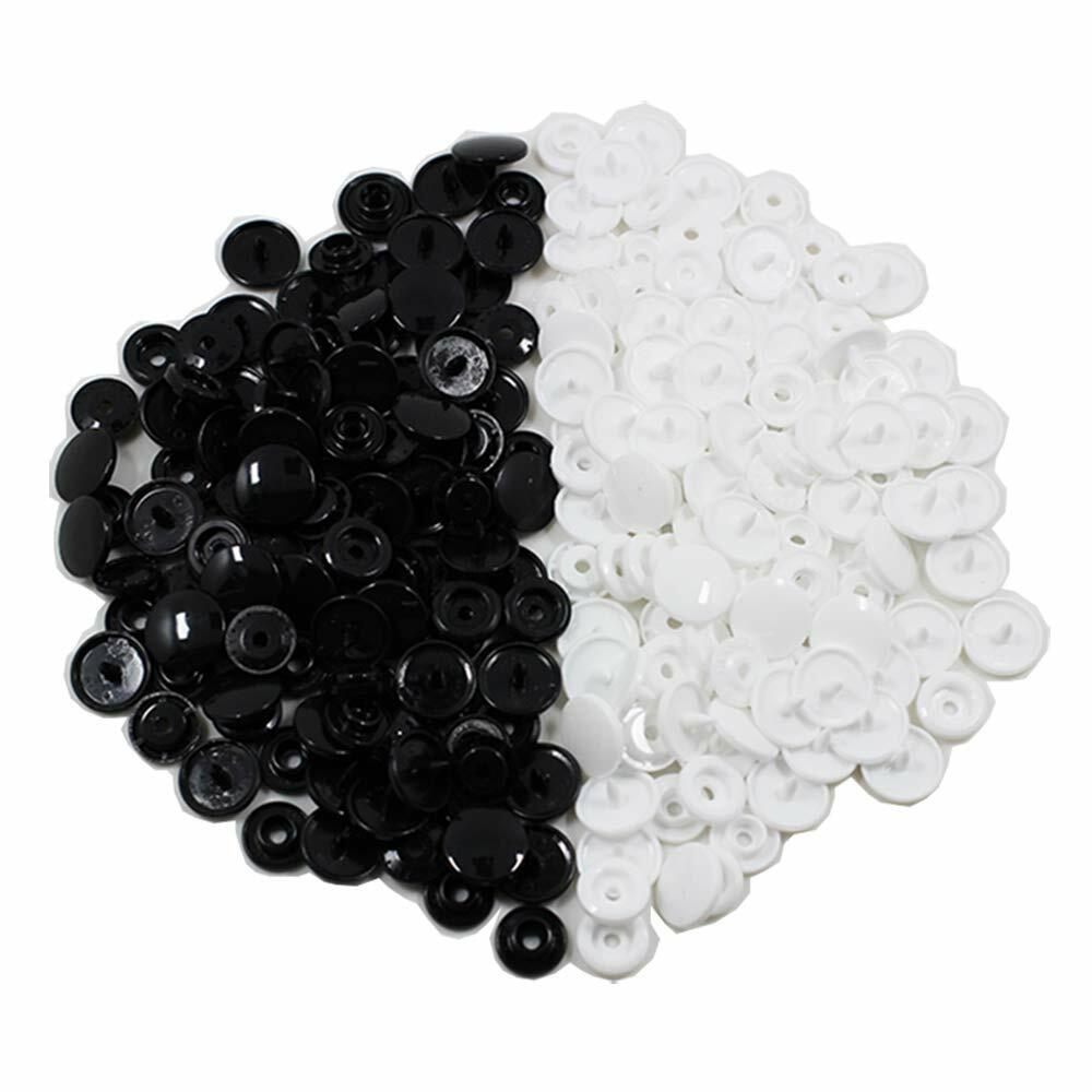 200 Sets T5 Resin Plastic Snaps, BetterJonny Size 20 Glossy Round Resin Plastic