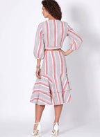 McCall's M7984AX5 Women's Matching V-Neck Crop Top and Pleated Skirt Sewing