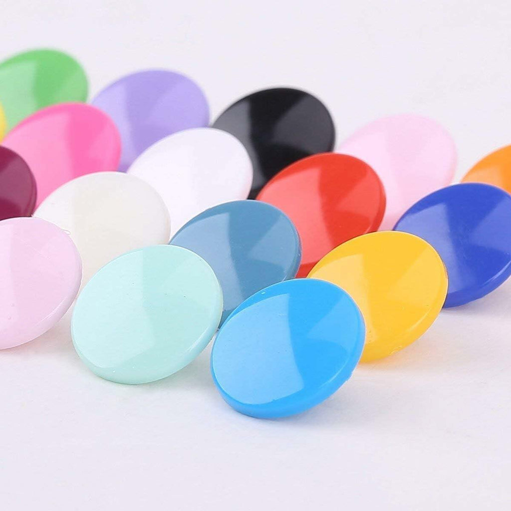 200 Sets T5 Resin Plastic Snaps, BetterJonny Size 20 Glossy Round Resin Plastic