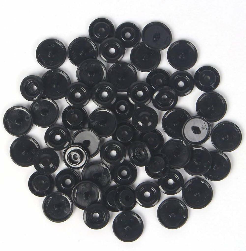 200 Sets T5 Resin Plastic Snaps, BetterJonny Size 20 Glossy Round Resin Plastic
