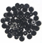 200 Sets T5 Resin Plastic Snaps, BetterJonny Size 20 Glossy Round Resin Plastic