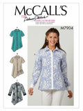 McCall Pattern Women's Straight and Asymmetrical Button-Up Shirt Palmer/Pletsch,