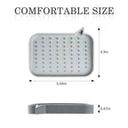 Glewou 2 Pack Soap Dish, Non-Slip Self Draining Soap Holder for Shower,