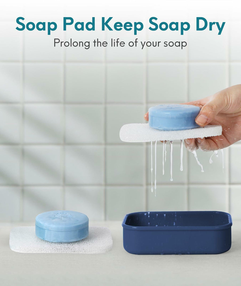 Quatish Solid Shampoo Bar Holder, Large Leakproof Travel Soap Case, Silicone