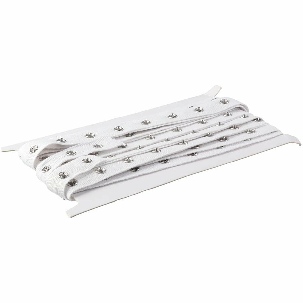 hobbyhub 3 Yards White Sewing Snap Button Tape Trim, 0.8 Inch Wide Soft Cloth