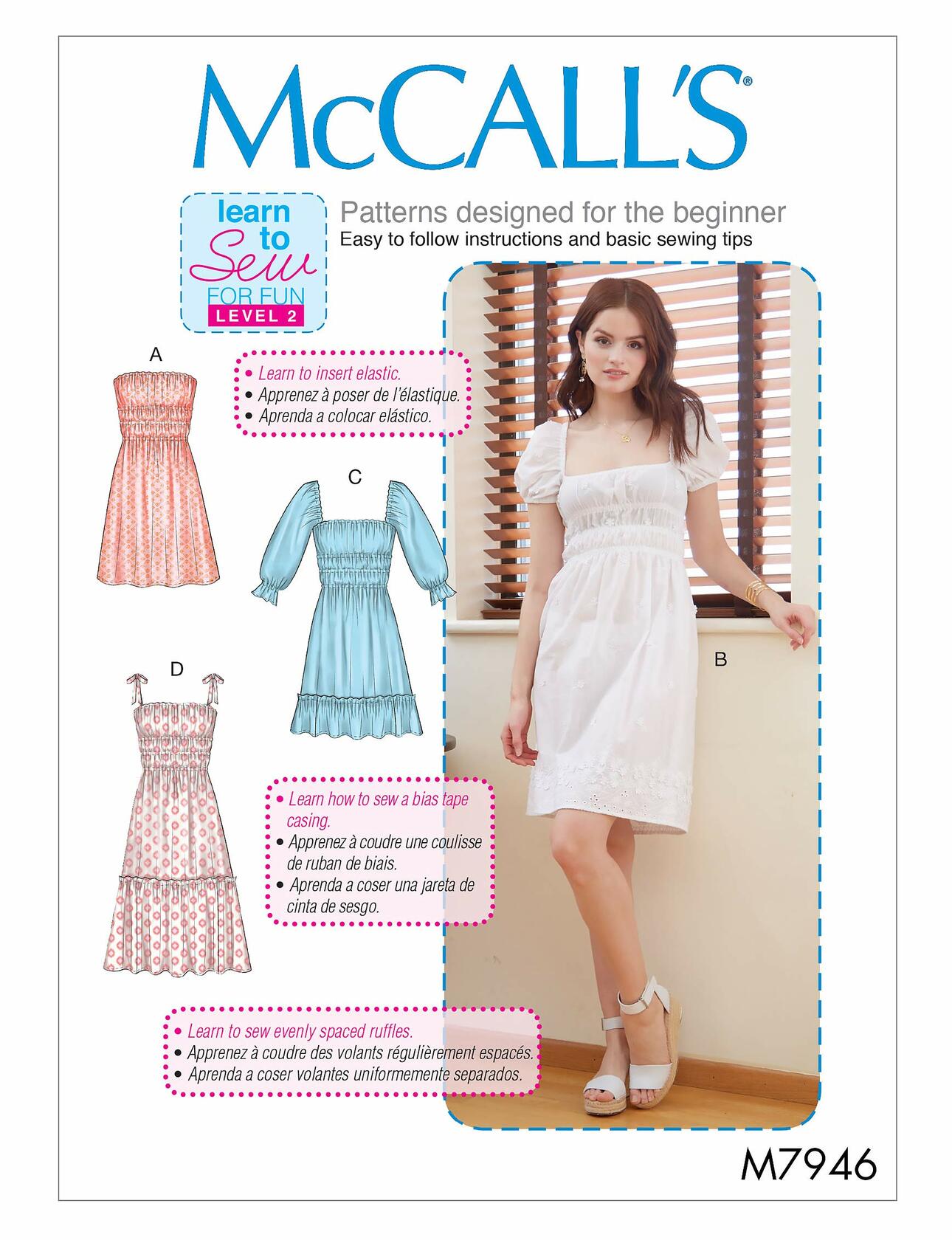 McCall's Patterns McCall's Learn Women's Pullover Sleeveless, Short, Long Sleeve