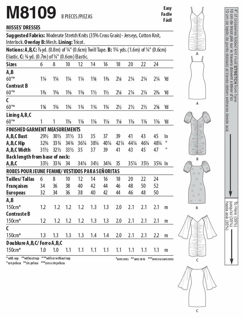 McCall Pattern 6-8-10-12, 6-8-10-12-14