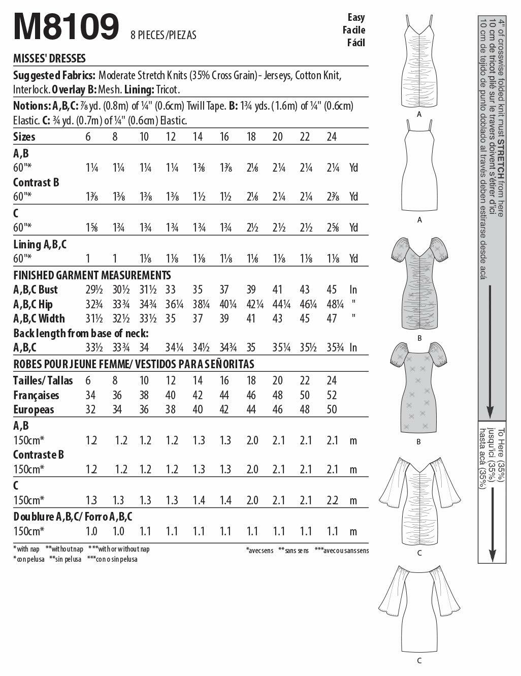 McCall Pattern 6-8-10-12, 6-8-10-12-14