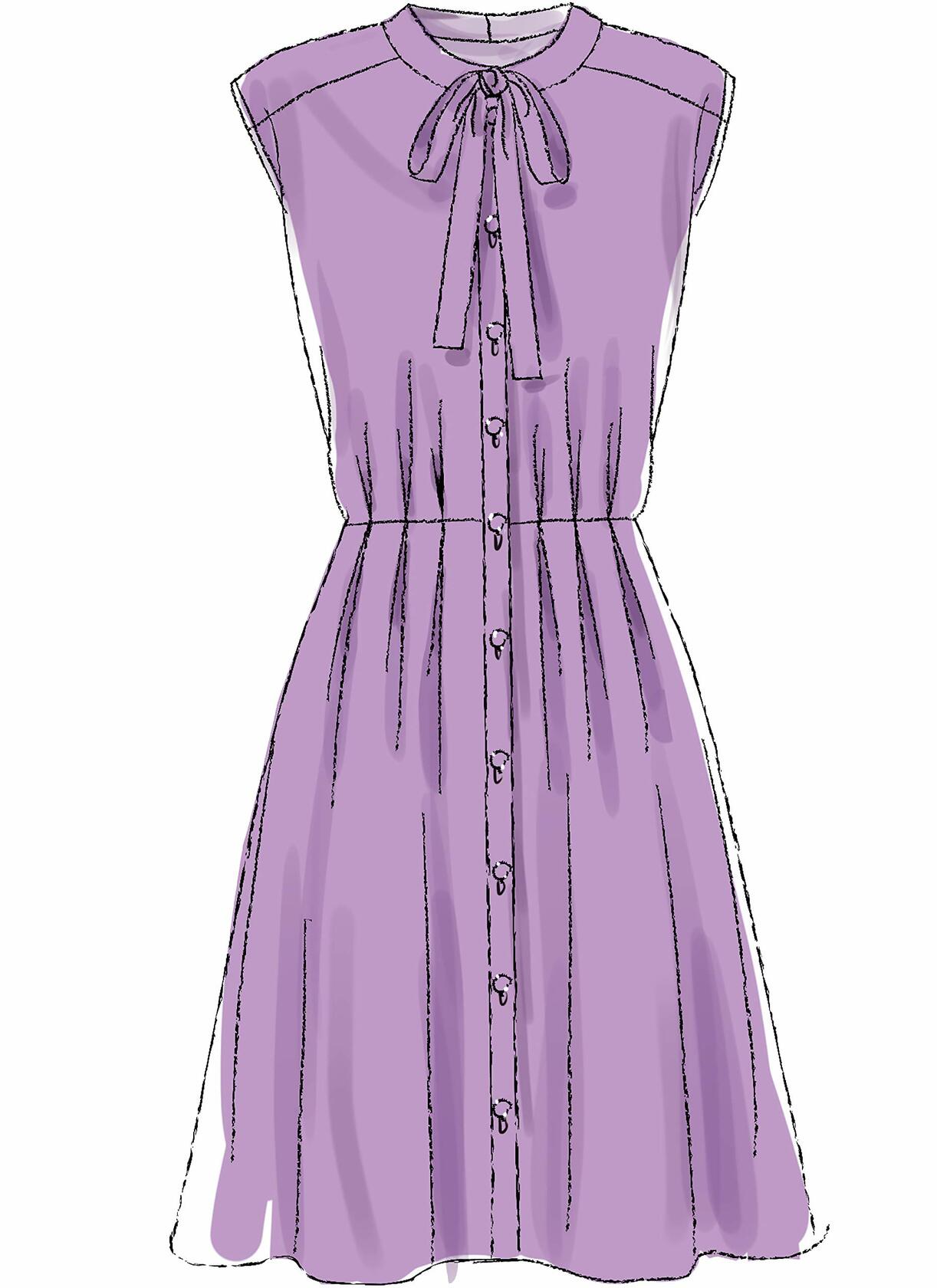 McCall Pattern Women's Loose Fitting Blouse and Dress, Sizes 14-22 Sewing