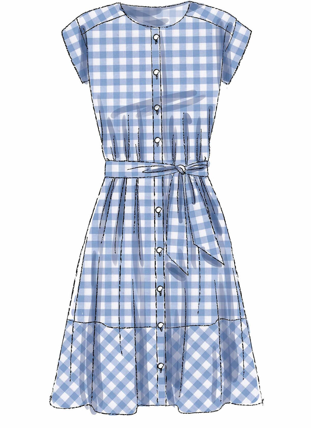 McCall Pattern Women's Loose Fitting Blouse and Dress, Sizes 14-22 Sewing