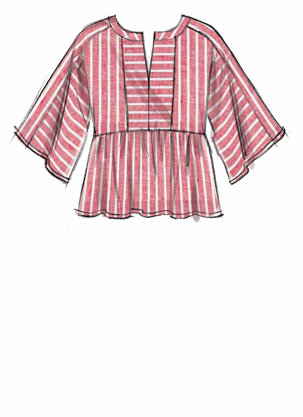 McCall's Patterns McCall's Women's Loose Fitting Long Sleeve Shirt, Sizes L-XL